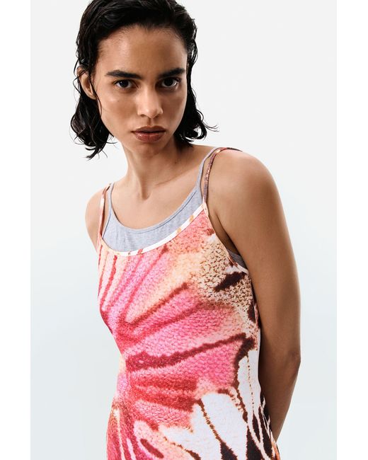 Desigual White 2-In-1 Dress, Polyester