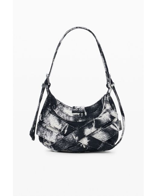 Desigual Blue Printed Medium Bag With Buckles