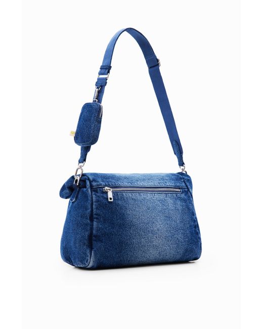Desigual Blue M Multi-position Denim Bag