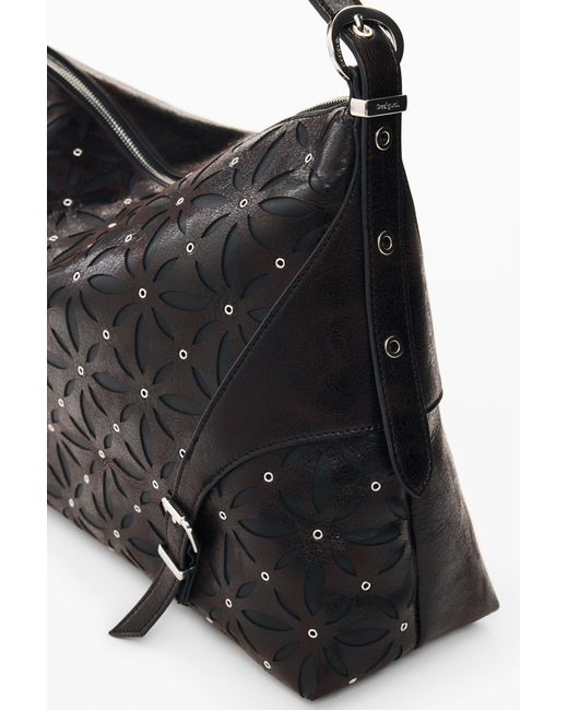 Desigual Black Large Shoulder Bag, Polyamide