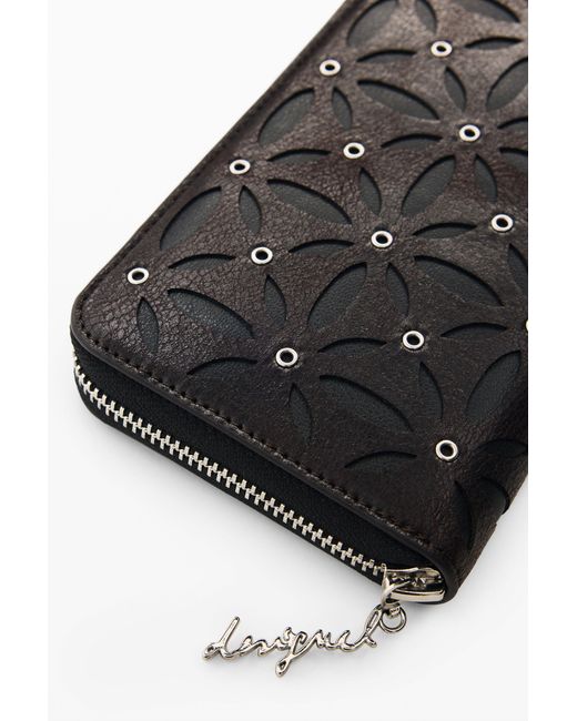 Desigual Black Large Quilted Wallet, Polyamide