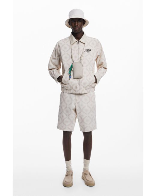 Veste Motifs Soleils, Homme, Coton, Blanc Desigual pour homme en coloris Natural