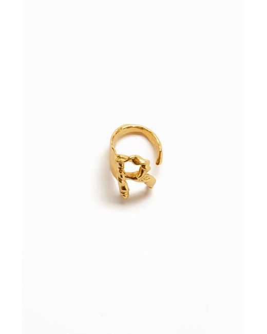 Desigual Metallic Zalio Plated Letter R Ring