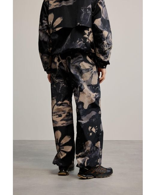 Desigual Blue Printed Long Trousers, Polyamide for men