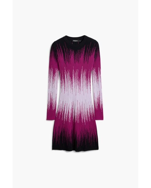 Robe Courte Dégradée Desigual en coloris Purple