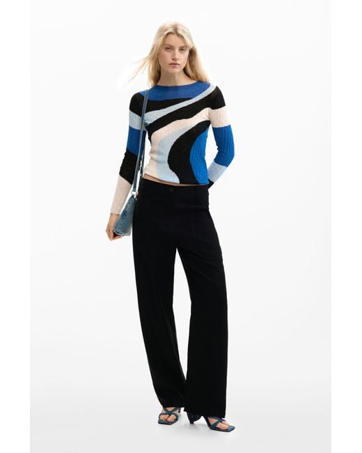 Desigual Blue Knit Sweater