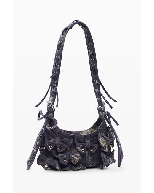 Desigual Black Medium Cotton Bow Bag, Cotton