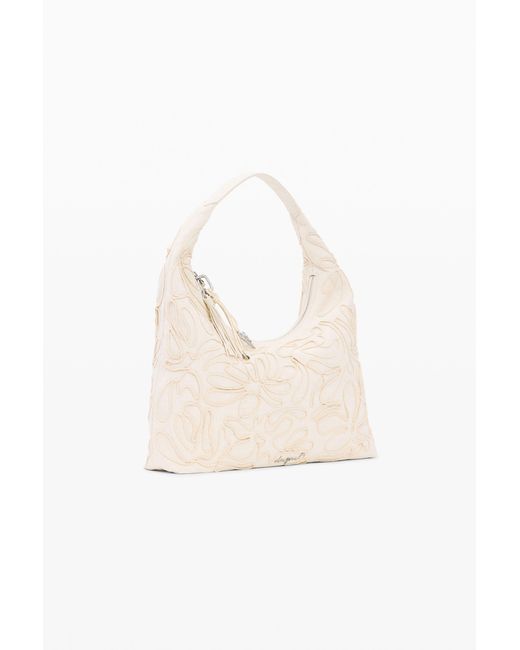 Desigual White Large Canvas Flower Bag