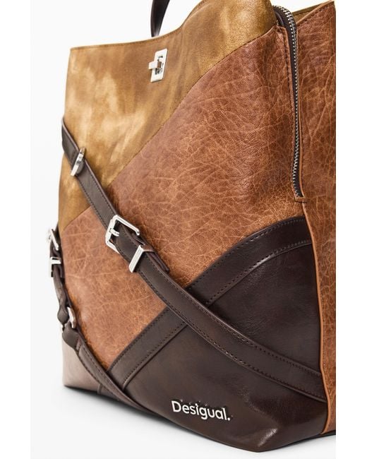 Desigual Brown Padded Medium Backpack, Polyurethane