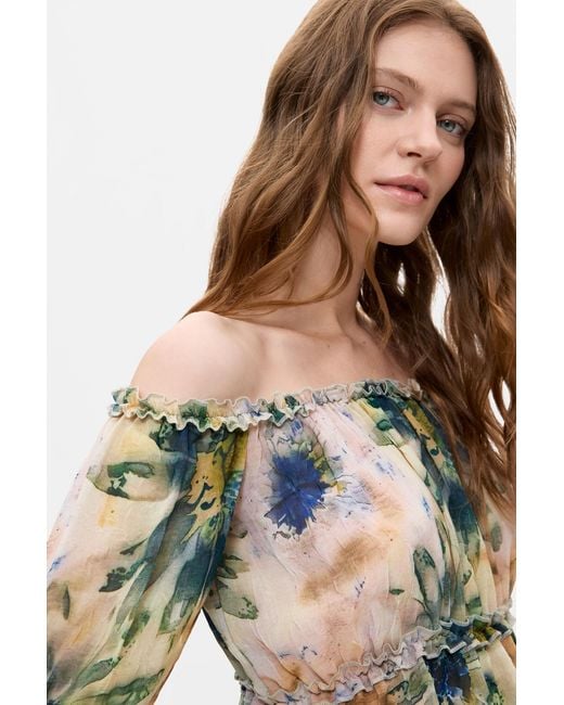 Desigual Red Printed Long-Sleeve Blouse, Polyester