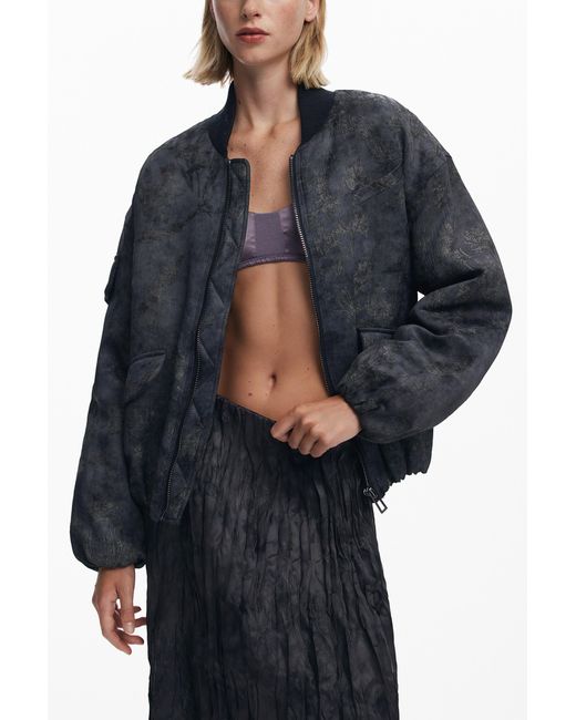 Desigual Blue Pleated Midi Skirt