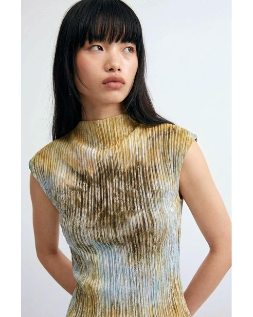 Desigual Blue Textured Dress, Polyester