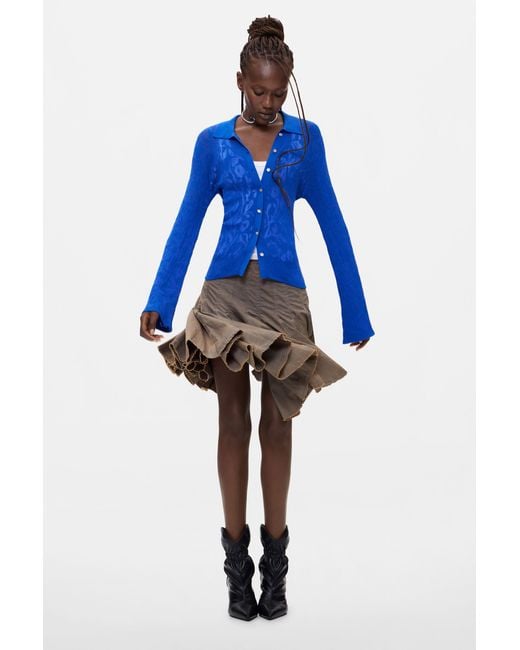 Desigual Blue Ribbed Shirt