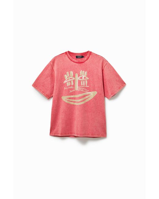 Desigual Pink Feline T-shirt for men