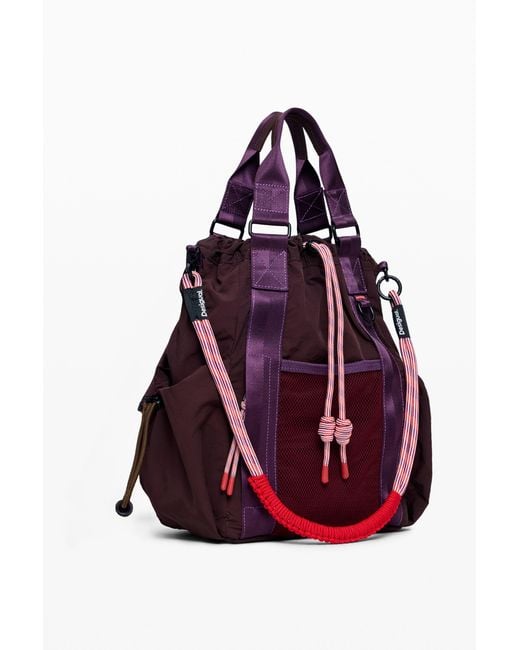 Desigual Purple Medium Backpack, Polyamide