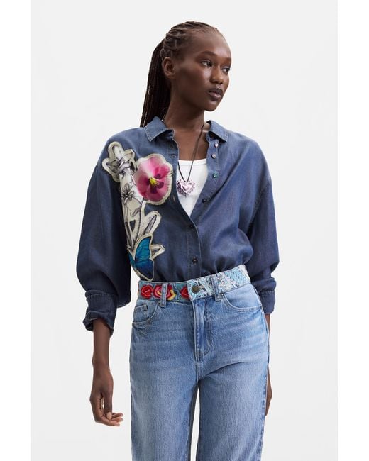 Desigual Blue Regular Jeans, Cotton