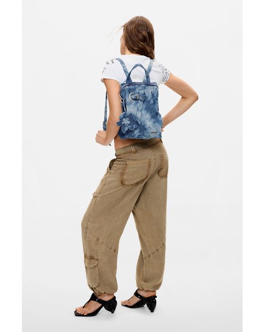 Desigual Blue Small Denim Backpack