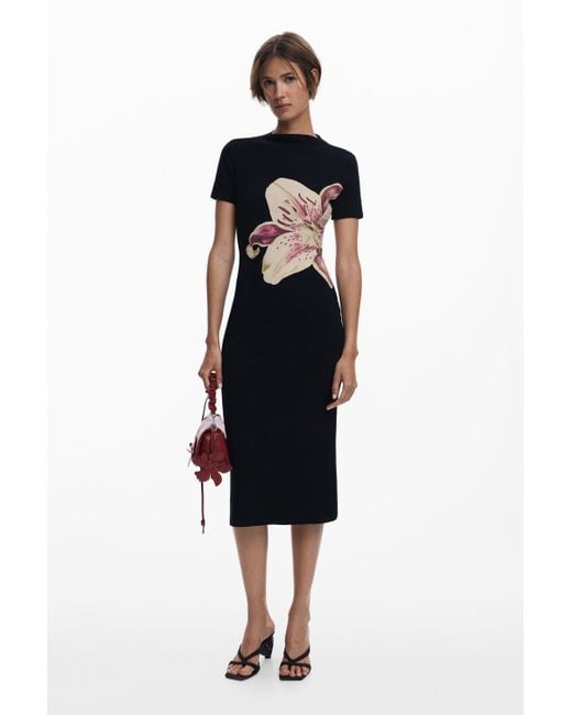 Desigual Black Orchid Maxi Dress