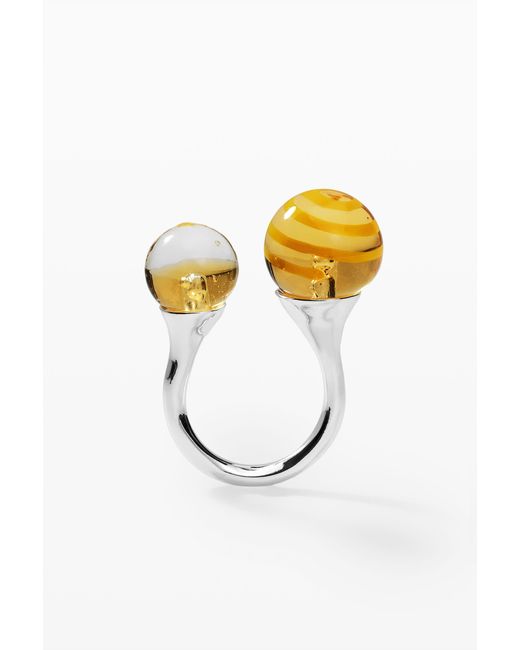 Desigual Metallic Zalio Double Marble Ring