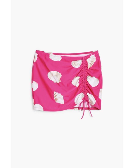 Desigual Red Mini Skirt Shells