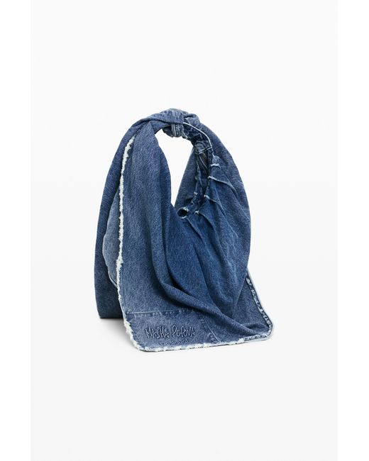 Desigual Blue Denim Bag Masha Popova, Cotton