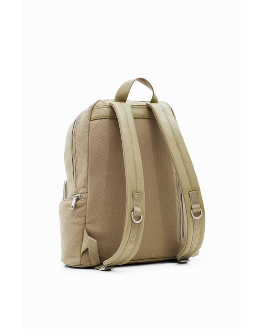 Desigual Natural L Canvas Pockets Backpack