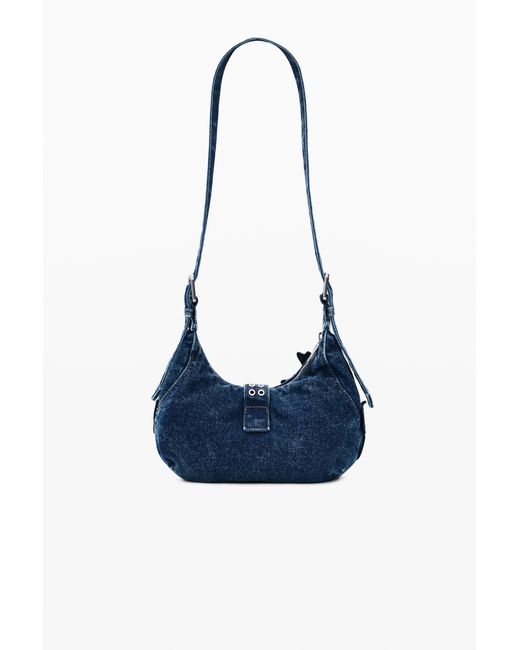 Desigual Blue Small Denim Flower Bag