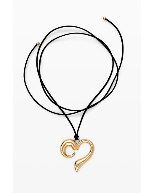 Desigual Black Heart Pendant Zalio Cord