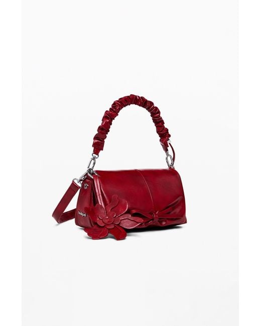 Desigual Red Shiny Bow Bag, Polyurethane