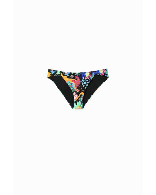 Desigual Blue Jungle Design Bikini Bottoms