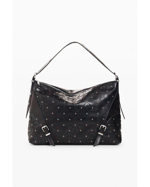 Desigual Black Large Shoulder Bag, Polyamide