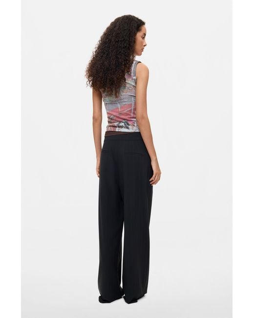 Desigual Blue Turn-Up Waist Trousers