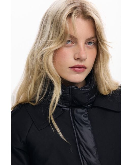 Desigual Blue Hybrid Padded Jacket