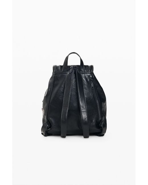 Desigual Black Small Embroidered Backpack, Polyurethane