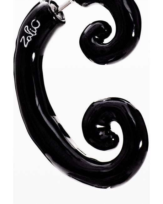 Desigual Black Gala Meyer Hoop Earrings