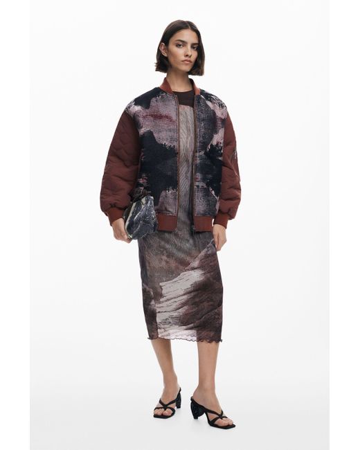 Desigual Brown Jacket Designed By Mr. Christian Lacroix