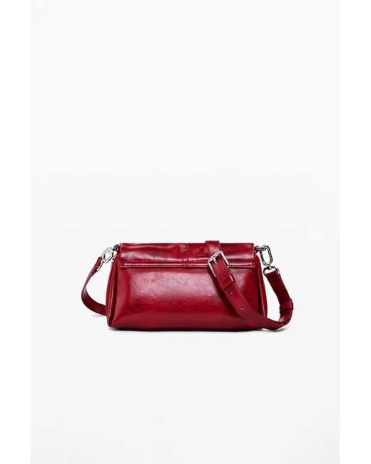 Desigual Red Shiny Bow Bag, Polyurethane
