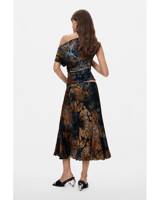 Desigual Black Pencil Knit Skirt