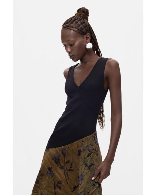 Desigual White Flocked Dress, Polyester