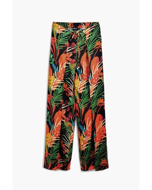 Desigual Black Wrap Long Pants, Viscose