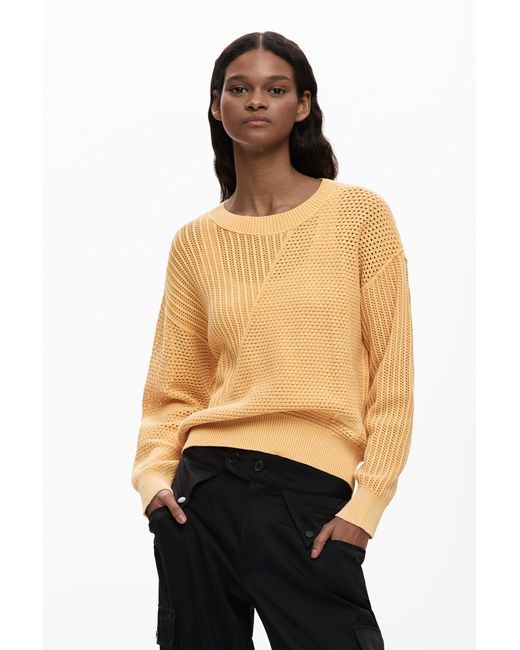 Desigual Black Basic Knit Sweater, Cotton