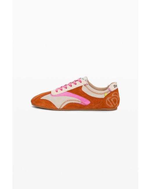 Desigual Orange Two-Tone Sneaker