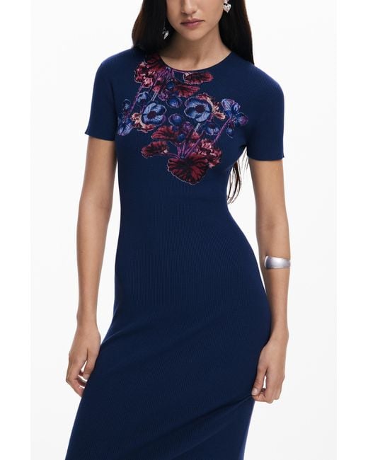 Desigual Blue Dress Designed By Mr. Christian Lacroix
