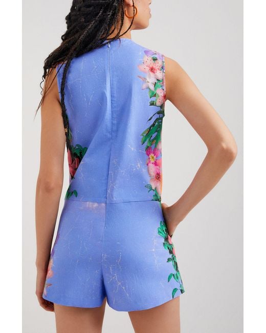 Desigual White Tropical Parrot Pinafore