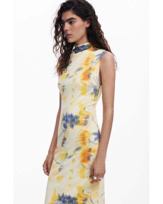 Desigual Blue Floral Tube Dress