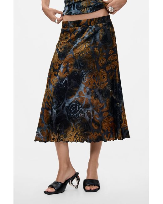 Desigual Black Pencil Knit Skirt