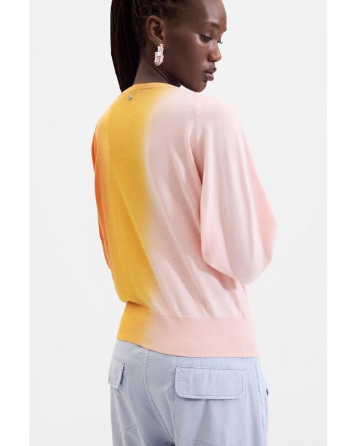 Desigual Orange Fine Knit Sweater