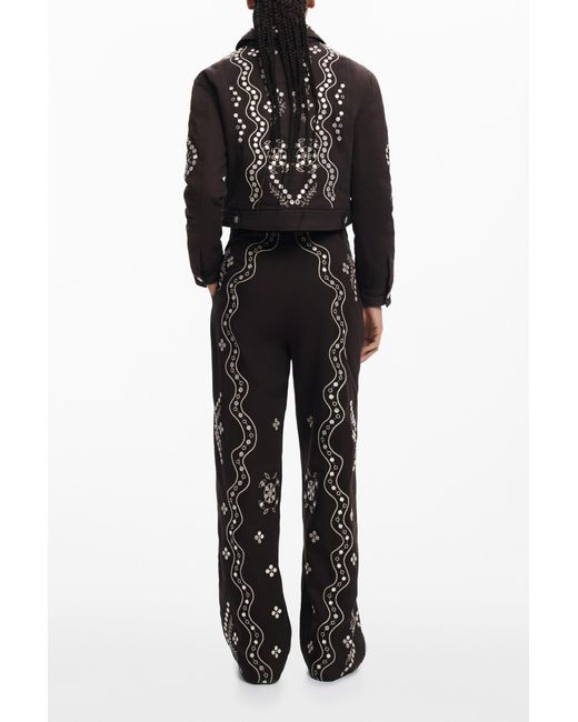 Desigual Black Mirror Long Pants, Cotton