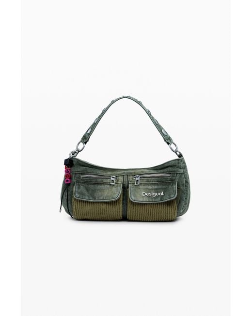Desigual Green Small Multi-Pocket Bag