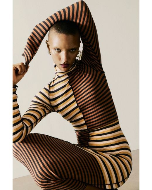 Robe En Maille À Col Haut Desigual en coloris Natural